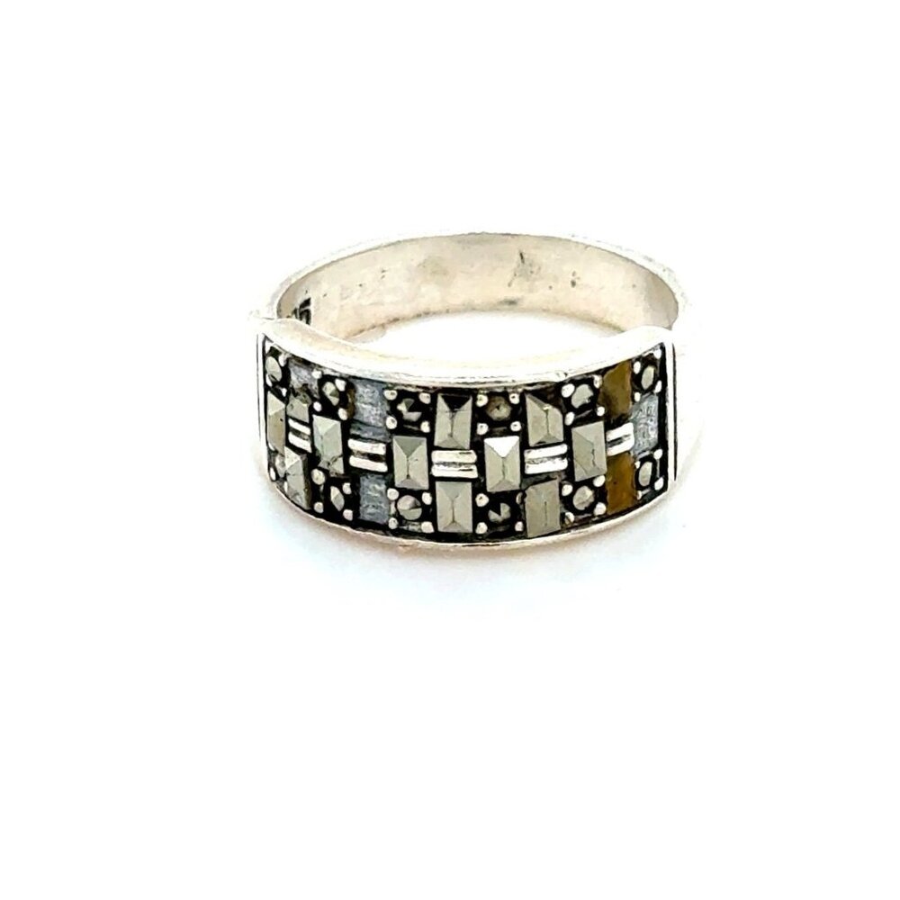 Silpada Silver Tiled Pattern Band Ring